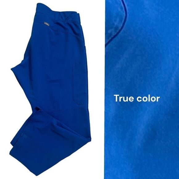 Figs Pants Women XXL/P Livingston Scrub Royal Blue High Rise T21003P  28"L 2XLP - Picture 1 of 10